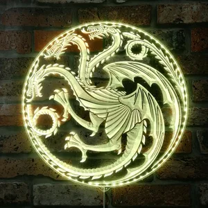 House of the Dragon Logo RGB LED Sign