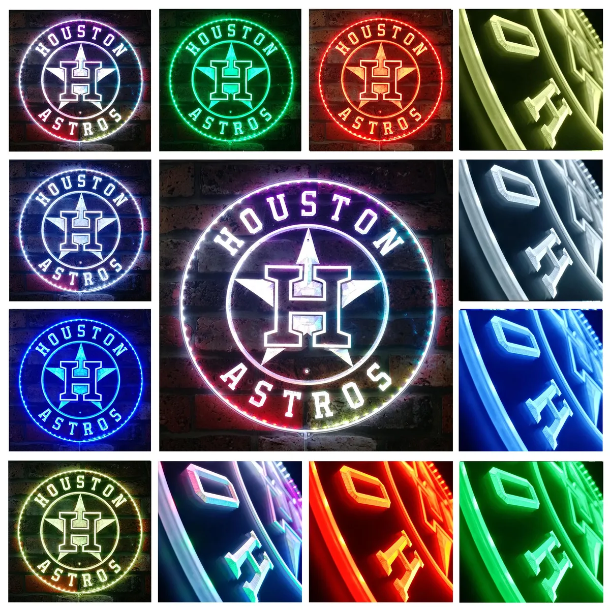 Houston Astros Logo RGB LED Sign