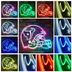 Houston Texans Helmet Logo RGB LED Sign