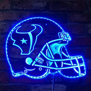 Houston Texans Helmet Logo RGB LED Sign