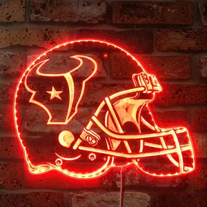 Houston Texans Helmet Logo RGB LED Sign