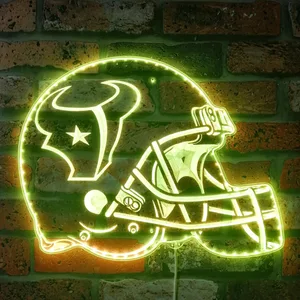 Houston Texans Helmet Logo RGB LED Sign