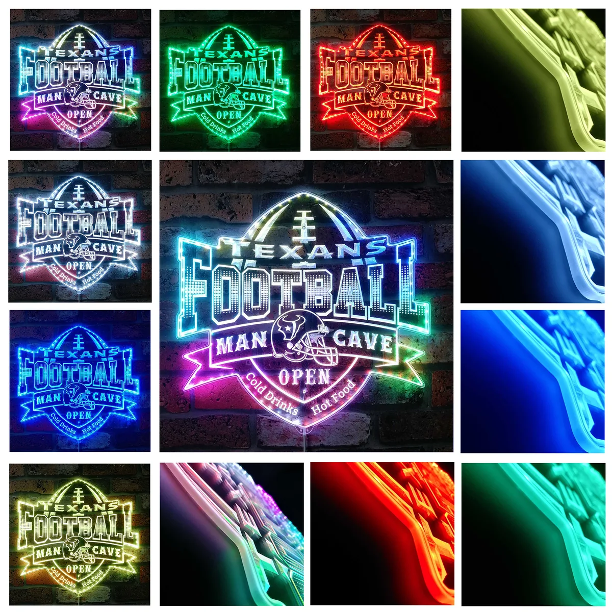 Houston Texans Man Cave RGB LED Sign