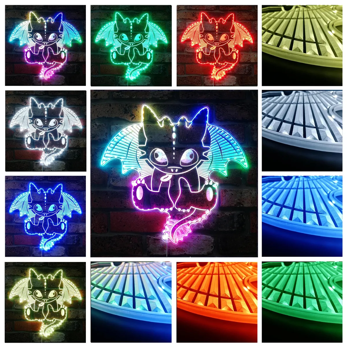 How to Train Your Dragon Toothless RGB LED Sign