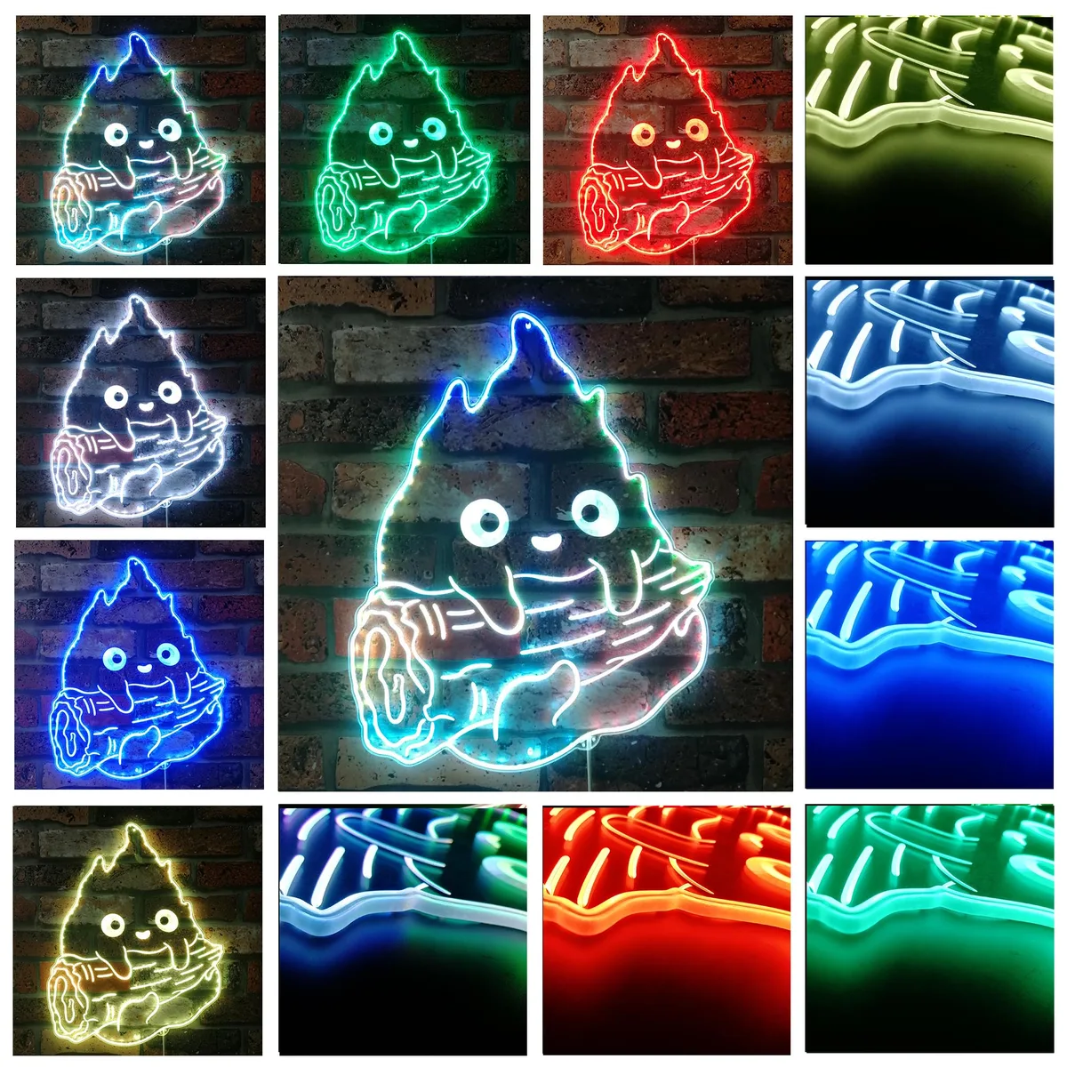 Howl's Moving Castle Calcifer Flame RGB LED Sign