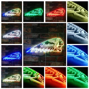 Indian Motorcycle Logo RGB LED Sign