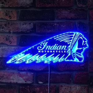 Indian Motorcycle Logo RGB LED Sign