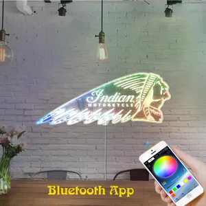 Indian Motorcycle Logo RGB LED Sign
