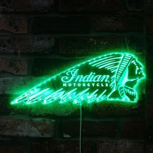 Indian Motorcycle Logo RGB LED Sign