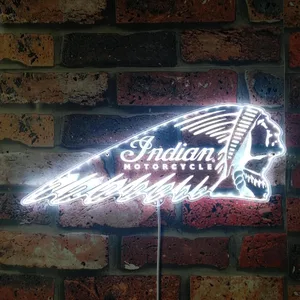 Indian Motorcycle Logo RGB LED Sign