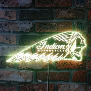 Indian Motorcycle Logo RGB LED Sign