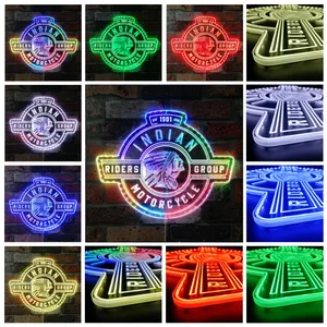 Indian Motorcycle Riders Group Est 1901 RGB LED Sign