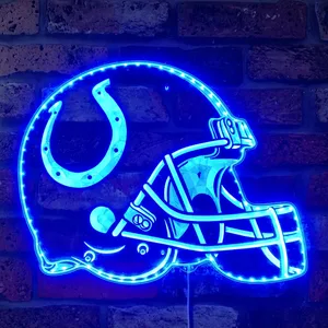 Indianapolis Colts Helmet Logo RGB LED Sign