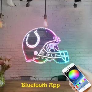 Indianapolis Colts Helmet Logo RGB LED Sign