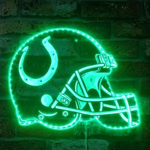 Indianapolis Colts Helmet Logo RGB LED Sign