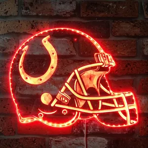 Indianapolis Colts Helmet Logo RGB LED Sign