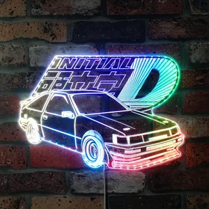 Initial D Logo RGB LED Sign