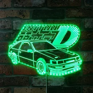 Initial D Logo RGB LED Sign