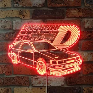 Initial D Logo RGB LED Sign