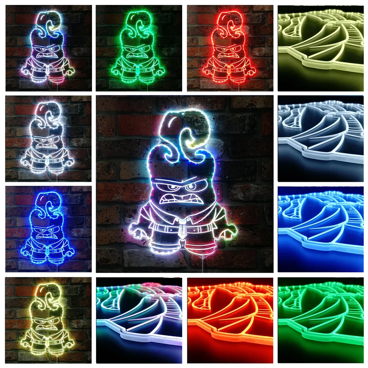 Inside Out Anger RGB LED Sign