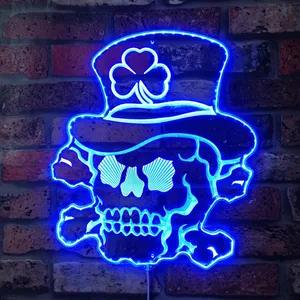 Irish Sugar Skull Irish Sugar Skull RGB LED Sign