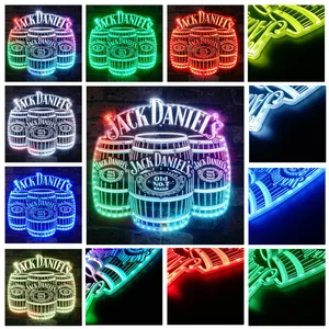 Jack Daniel's Old No. 7 Brand Barrel RGB LED Sign