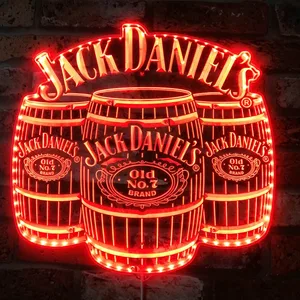 Jack Daniel's Old No. 7 Brand Barrel RGB LED Sign