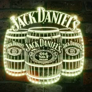 Jack Daniel's Old No. 7 Brand Barrel RGB LED Sign