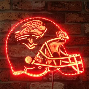 Jacksonville Jaguars Helmet Logo RGB LED Sign