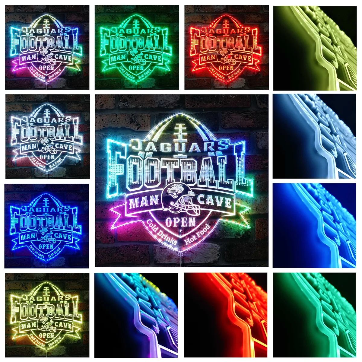 Jacksonville Jaguars Man Cave RGB LED Sign