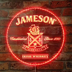 Jameson Whiskey Bar Logo RGB LED Sign