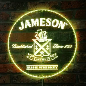 Jameson Whiskey Bar Logo RGB LED Sign