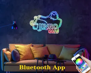 Jinro Soju Frog on Bottle RGB LED Sign