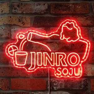 Jinro Soju Frog on Bottle RGB LED Sign