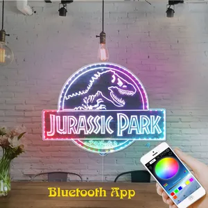 Jurassic Park Logo RGB LED Sign