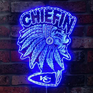 Kansas City Chiefs Chief RGB LED Sign