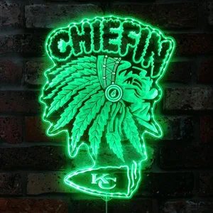 Kansas City Chiefs Chief RGB LED Sign