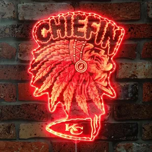 Kansas City Chiefs Chief RGB LED Sign