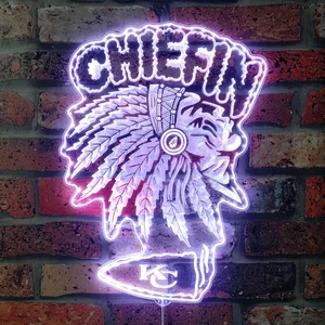 Kansas City Chiefs Chief RGB LED Sign