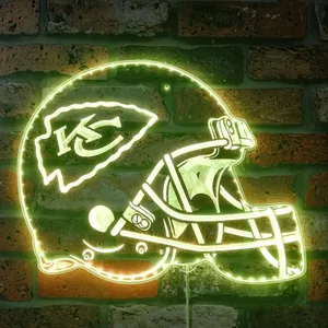 Kansas City Chiefs Helmet Logo RGB LED Sign