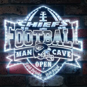 Kansas City Chiefs Man Cave RGB LED Sign