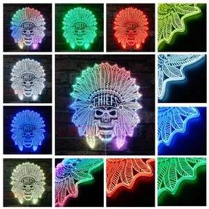 Kansas City Chiefs Mask RGB LED Sign