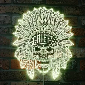 Kansas City Chiefs Mask RGB LED Sign