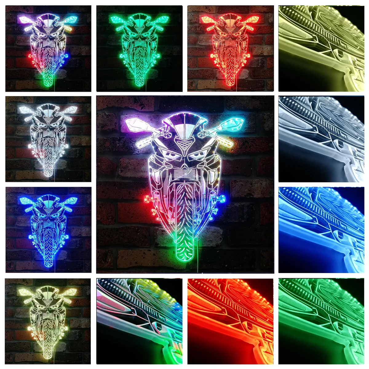 Kawasaki Motorcycles Motorcycle RGB LED Sign