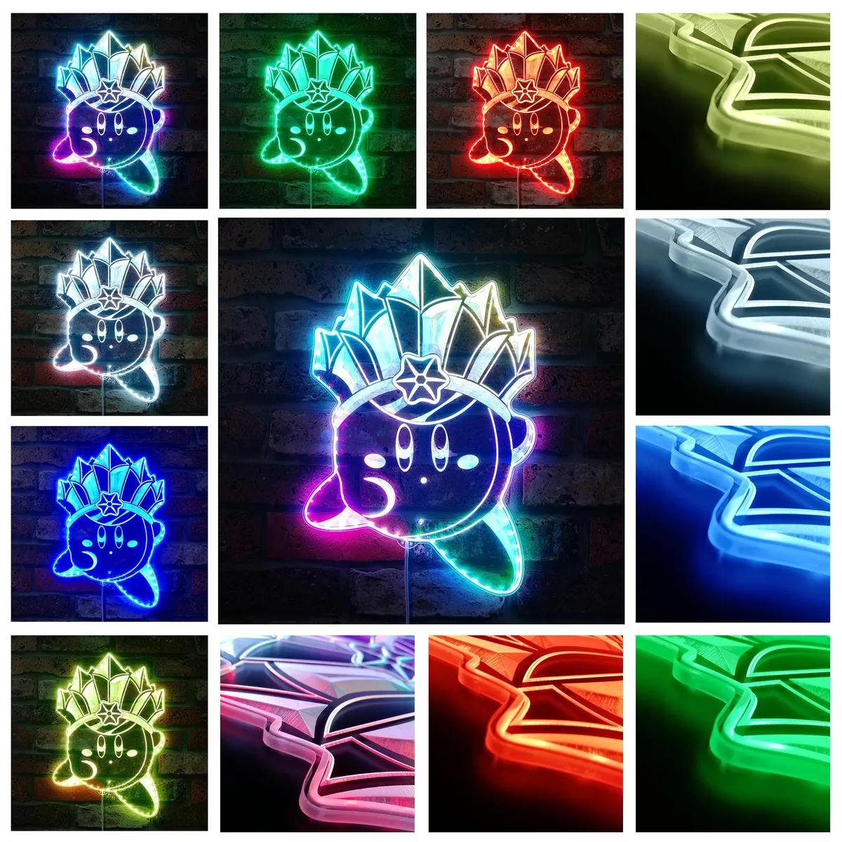 Kirby Kirby with Crown RGB LED Sign