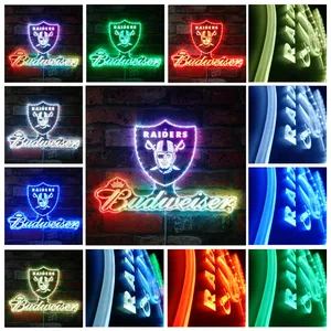 Las Vegas Raiders Budweiser RGB LED Sign