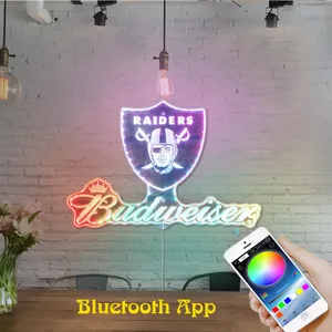 Las Vegas Raiders Budweiser RGB LED Sign
