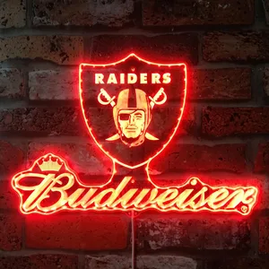 Las Vegas Raiders Budweiser RGB LED Sign