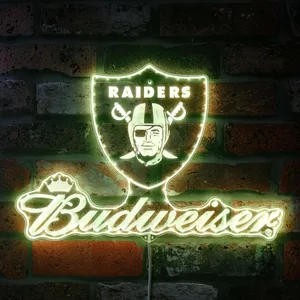 Las Vegas Raiders Budweiser RGB LED Sign