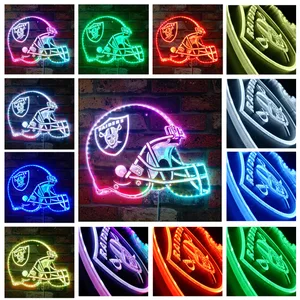 Las Vegas Raiders Helmet Logo RGB LED Sign